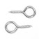 Screw-ring, tundra, white zinc, 4x40 mm, 10 pcs
