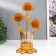 Summary metal, glass per 1 candle "Golden Dandelion" D-5 cm 9.5x11x20 cm