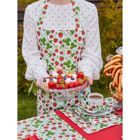 Female apron Sweetheart, size 60x80 cm, green color-1