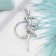 Brooch "Gymnast with a hoop", blue color in silver