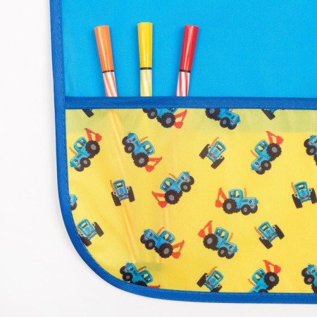 Apron with overturners Blue Tractor, 49x39 cm-4