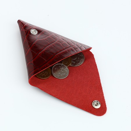 Monetnik on the button, Textura, burgundy color-2