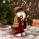 Santa Claus "in a brown fur coat, with a staff" moves, 11x30 cm
