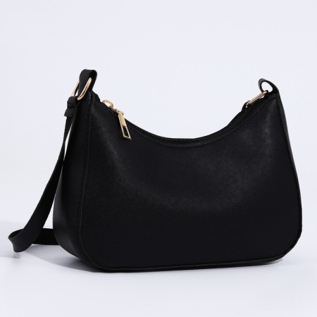 Bag women of artificial leather, 19x15x6.5 cm, black color-3