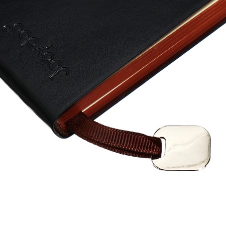 Organizer, A6, 116 sheets, cage, leatherette cover, brown cut, black-3