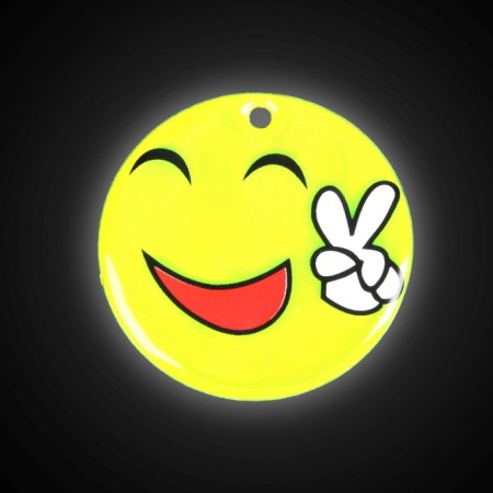 The reflective element "Smille-Mir", bilateral, d = 5 cm, yellow color-3