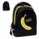 School backpack 40 x 26 x 19 cm, ergonomic back, Hatber Sreet, Banana, Black/Yellow NRK_77087