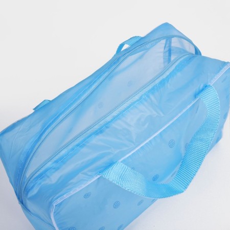 Cosmetic bag with lightning, blue color-2
