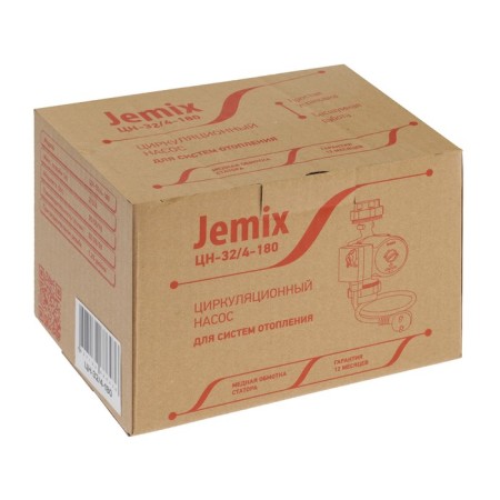 Circulation pump Jemix WRS-32/4-180, 70/50/35 W, pressure 4 m, 50/35/22 l/min, cable 6 m-4