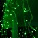 Garland "fringe" 3 × 0.6 m, IP44, UMS, transparent thread, 160 LED, green glow, 220 V