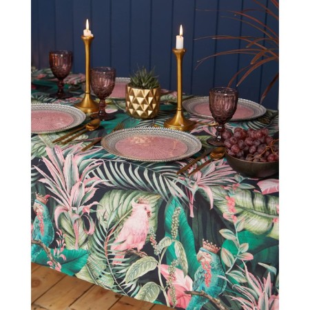 Tropical Parrots 149x220cm tablecloth tablecloth, 100% cotton, sarzha 190 g/m2-2