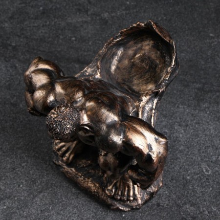 Standing for a bottle "Strong" bronze, 19x18x21.5cm-5