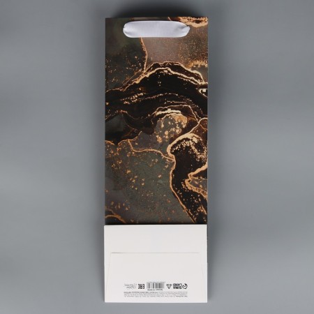 Gift package for a bottle, packaging, "congratulations", flowers, 36 x 13 x 10 cm-6