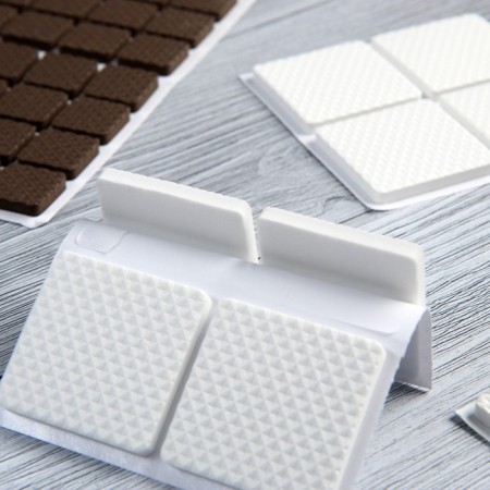 Furniture square liner tundra, size 38 x 38 mm, 8 pcs, polymer, white color-3