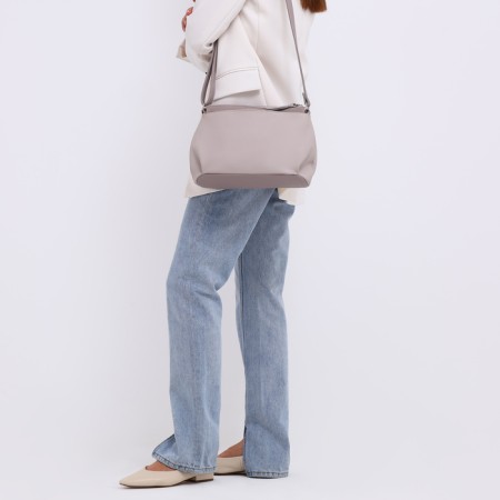 Cross-Bodi Vita with a zipper, beige color-6