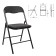 Folding Brabix "Golf CF-007", black frame, black leatherette
