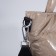 Luggage bag, external pocket, long belt, beige color