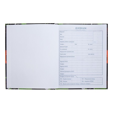 Universal diary for grades 1-11 Modern Science, hard cover, glossy lamination, 40 sheets-4