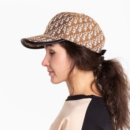 Baseball cap, milk/brown color, size 56-58-3