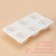 Form for mousse desserts and baking of the share "Flower", 30 × 17 × 5 cm, 6 cells (d = 7 cm), white color