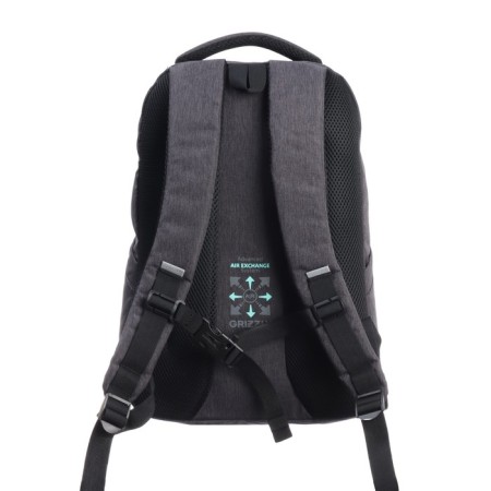 Youth backpack 41 x 27 x 17 cm, Grizzly, ergonomic back, laptop department, gray-4