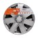 Wheel caps 13 "Gelaxi", silver, carbon, 2 pcs