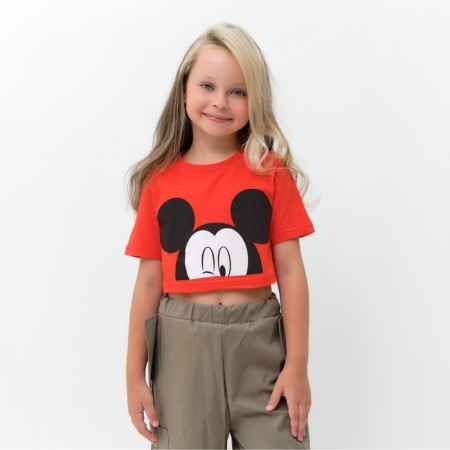 T -shirt shortened Mickey Mickey Mouse, red color