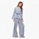 Female set (jacket, trousers) minku: Silk pleasure color gray-blue, rr 46