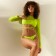 Separate Minaku Minaku swimsuit with a top color yellow, size 48