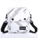 Youth bag with lightning, external pocket, white color