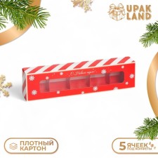 New Year. Box for 5 sweets 