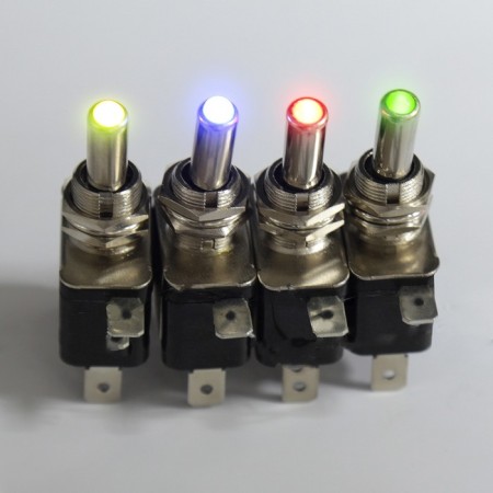 Toggle switch, without lid with LED backlighting, mix-1