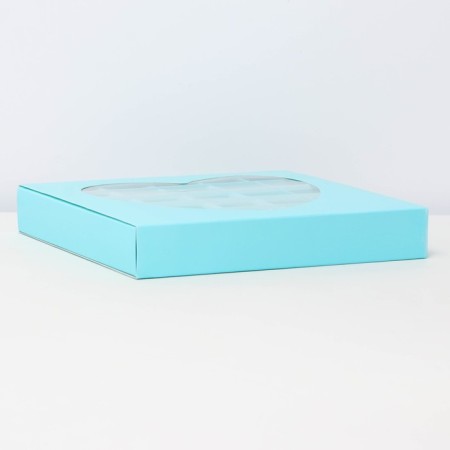 Box for sweets 25 pcs, 22 x 22 x 3.5 cm, blue-2