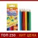 Pencils 6 colors "mini" in a cardboard box, triangular, wooden body