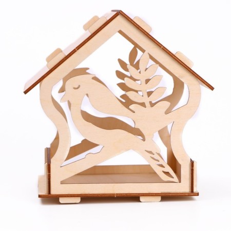 Wooden birdhouse - bird feeder "Bird"-2
