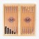 Zeleny pattern backgammon, wooden board 50 x 50 cm, with a field for playing checkers