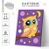 Picture on numbers for children "Owl on a branch", 21 x 15 cm