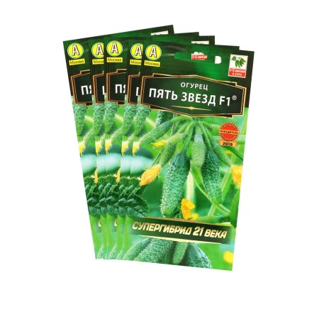 Five stars cucumber seeds F1, ultraran, parthenocarpic, set of 5 pcs