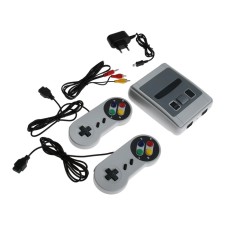 Game console 620 SFC, 620 games, AV cable, 2 wired joysticks, gray