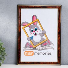 Photo frame plastic 21x30 cm dark nut 282