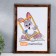 Photo frame plastic 21x30 cm dark nut 282