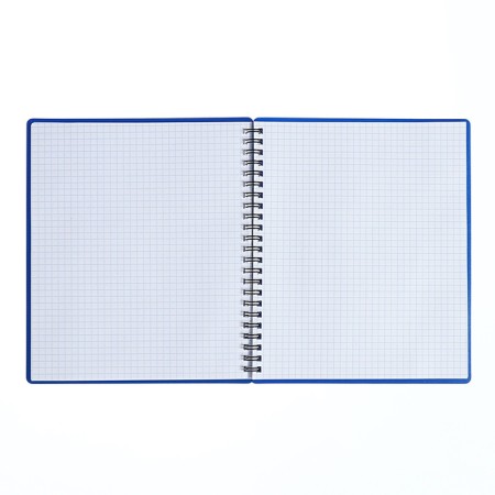 Notebook 60 sheets, in a cage, on the crest, basy, plastic cover, blue-1