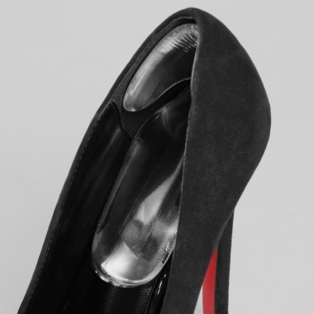 Five -holders for shoes, with a grip, on an adhesive base, silicone, 14 × 8.5 cm, steam, color transparent-4