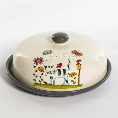 The pancake of Elrington "Striped Cat", with a lid, d = 23 cm