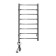 Domoterm electric heated towel rail "Stefano", 400 x 800 mm, 8 crossbars, left, chrome