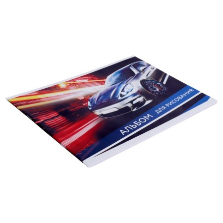 Album for drawing A4, 20 sheets on the paper clip "Night City", covered cardboard, internal block offset 100 g/m²-1