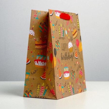 Package Gift Crafts Vertical, Packaging, Happy Birthday, MS 18 x 23 x 10 cm-1