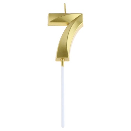 Candle in the cake on the skewer "Fine", the number "7", gold, 5 cm-5