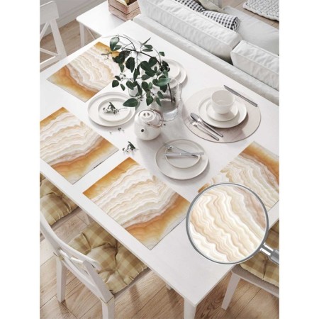 Set of napkins for setting the table "Underwater Reef", rectangular, size 32x46 cm, 4 pcs-1
