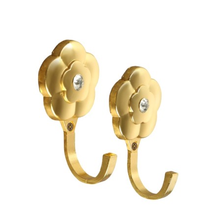 One -rod hook for curtains Cappio KC117, color gold, 2 pcs